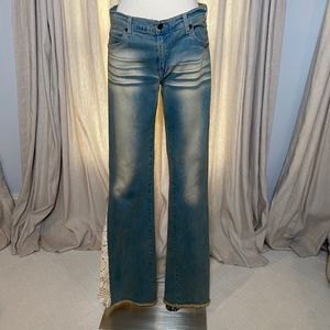 Sharagano Flare Lace Detail Jeans